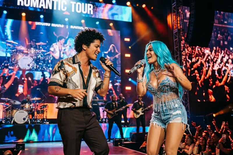 ¿Viene colaboración? Bruno Mars y Karol G